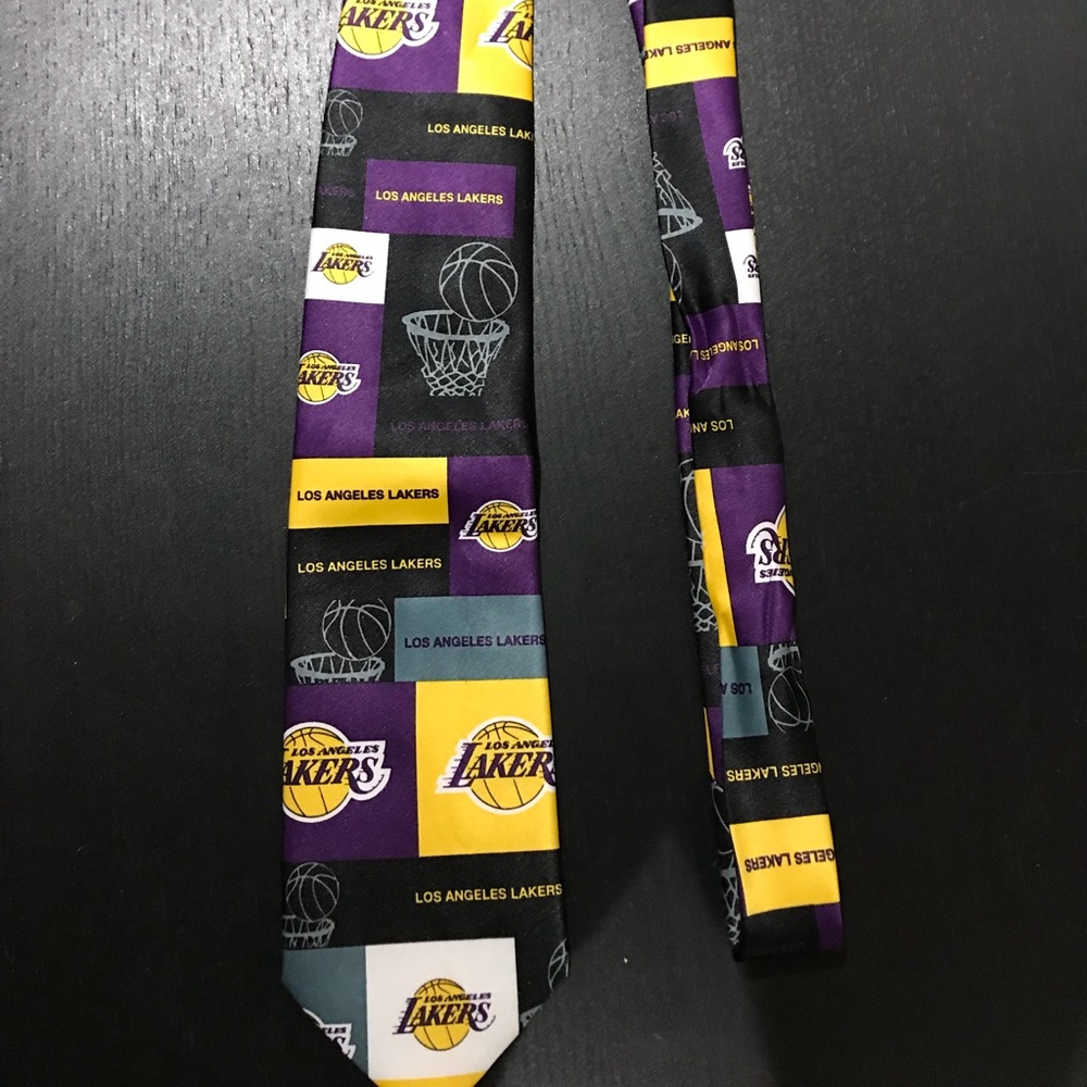 LA Lakers Silk Necktie Vintage Collector Brand New